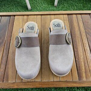 Sofft suede/leather mule - Tan